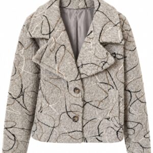 Giacca Donna Bouclé Fantasia Geometrica – Modello Elegante