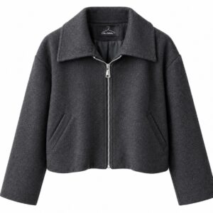 Giacca Donna Grigio Antracite con Zip